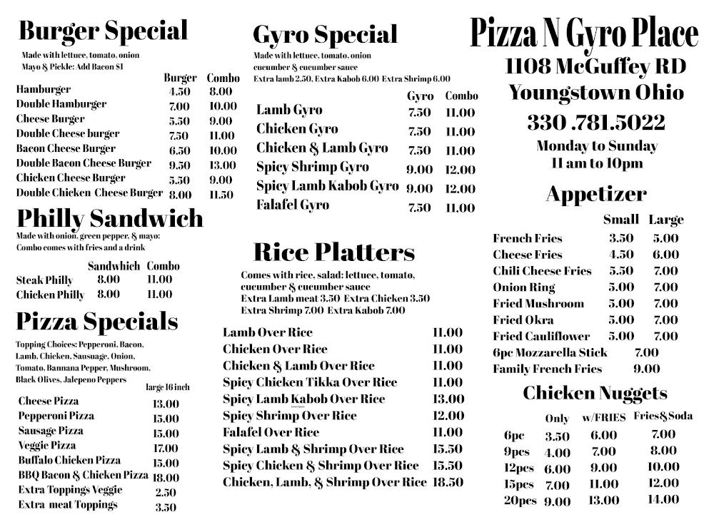 Pizza N Gyro Place Lamb Over Rice